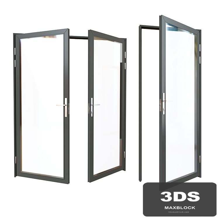 Doors profile threw, plastic, glass