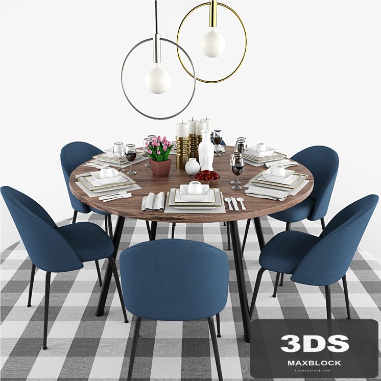 Laforma Mystere Dining Chair Table Set