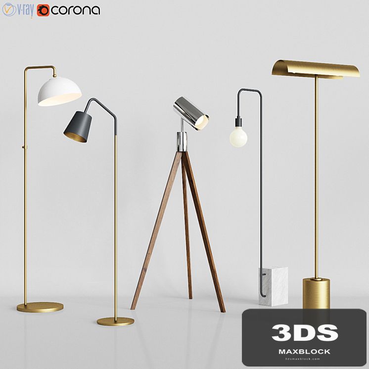 CB2 - 5 Floor Lamps Set 3