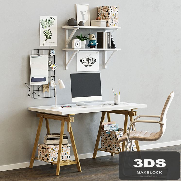 Workplace table ikea LINNMON / FINWARD