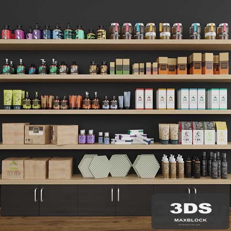 Collection set of cosmetics for beauty salons or shops. Make up