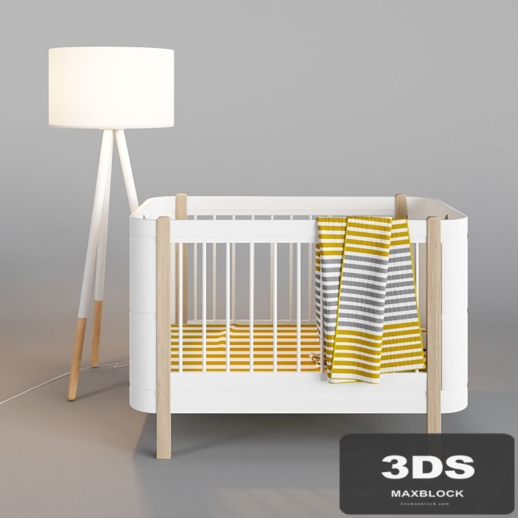 Wood Mini + Basic Bed And Zuiver Highland Floor Lamp