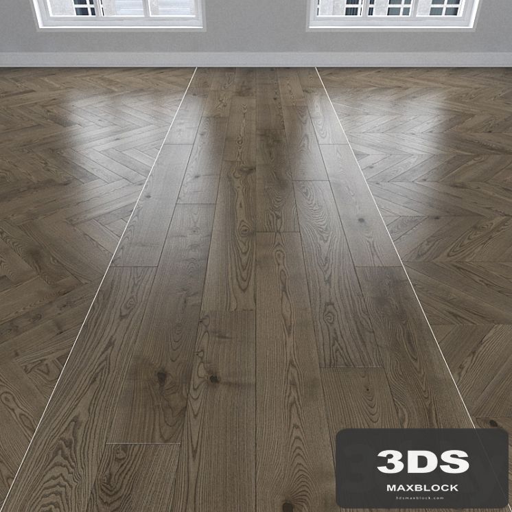 Parquet Oak, 3 types: herringbone, linear, chevron.