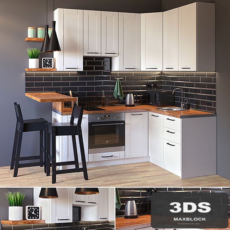 Kitchen "Royal Wood" with a bar