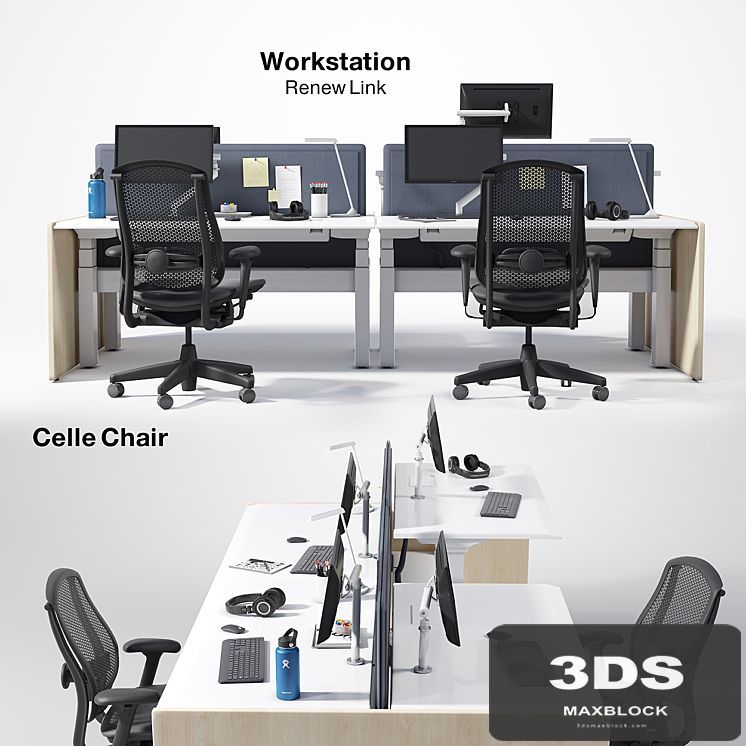 Renew Link Workstation & Celle chair