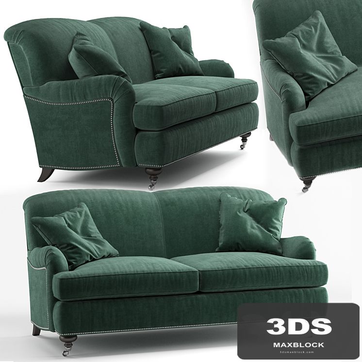 Oxford sofa, Kent Emerald, by Ethan Allen