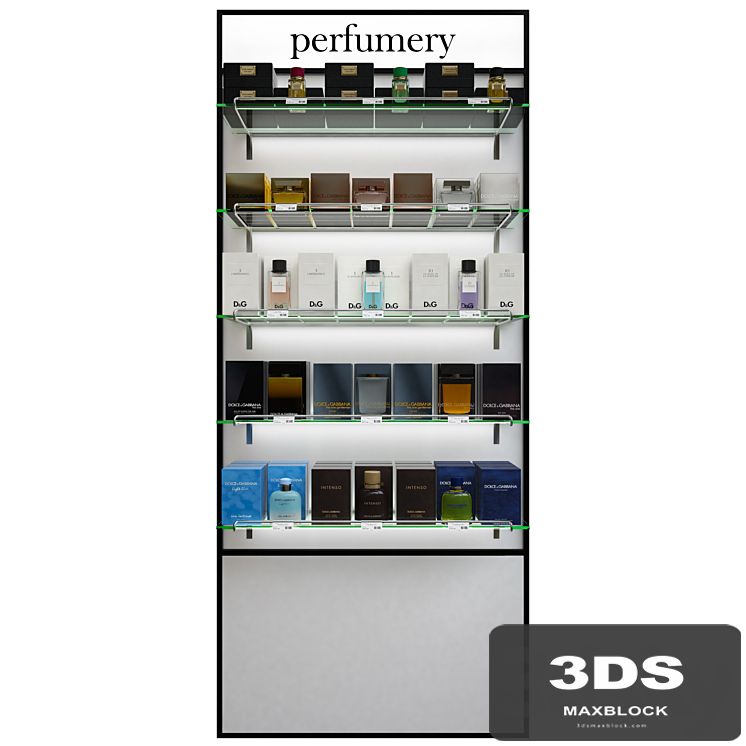 Rack with perfumery Dolce & Gabbana