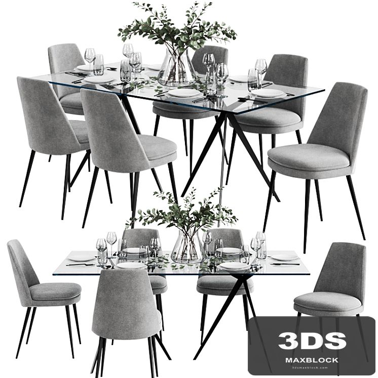 West Elm Dinning Set 6