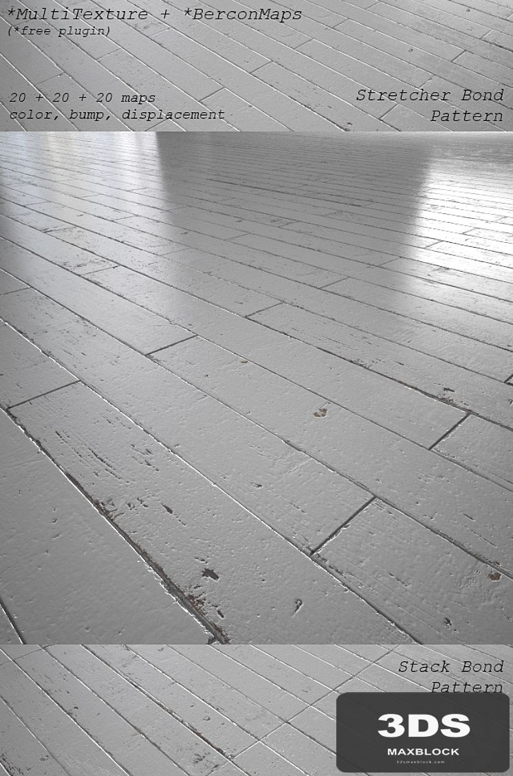 White Painted wood floor - MultiTexture