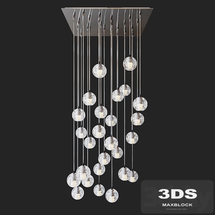 Bocci led crystal glass ball 26 designed by omer arbel in 2005