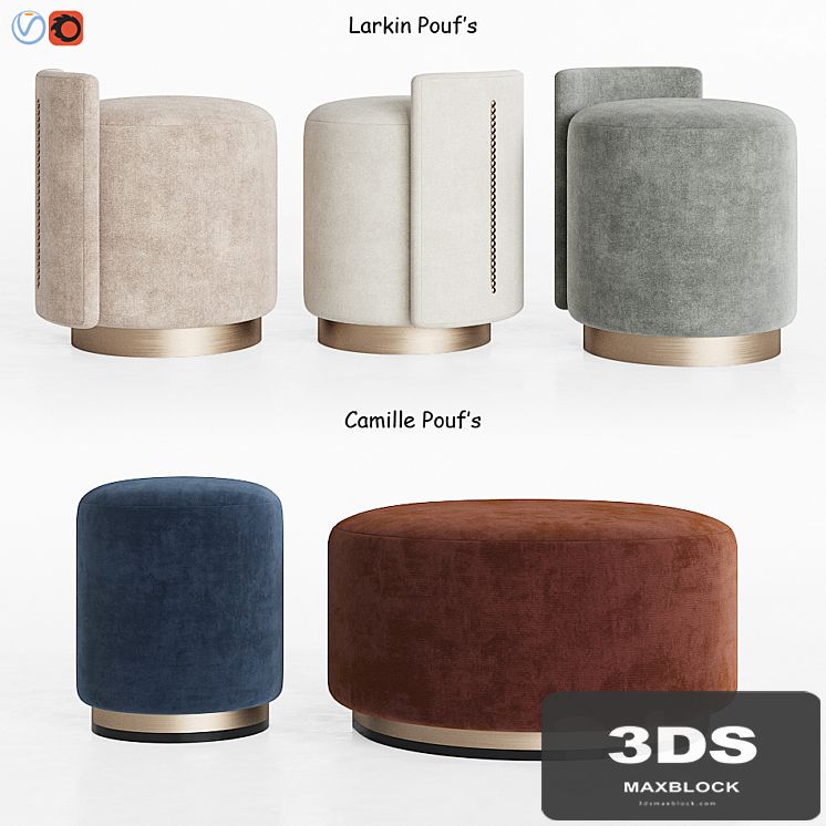Larkin & Camille Ottomans Thesofaandchair