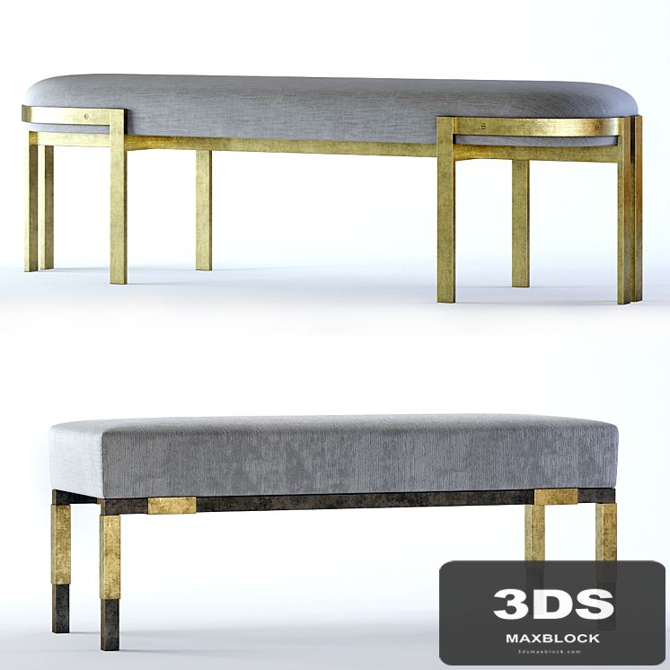 Kelly Wearstler Elliott and Larchmont Benches