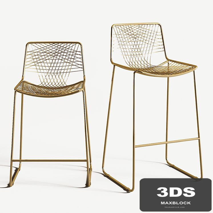 Bar stool alpha brass