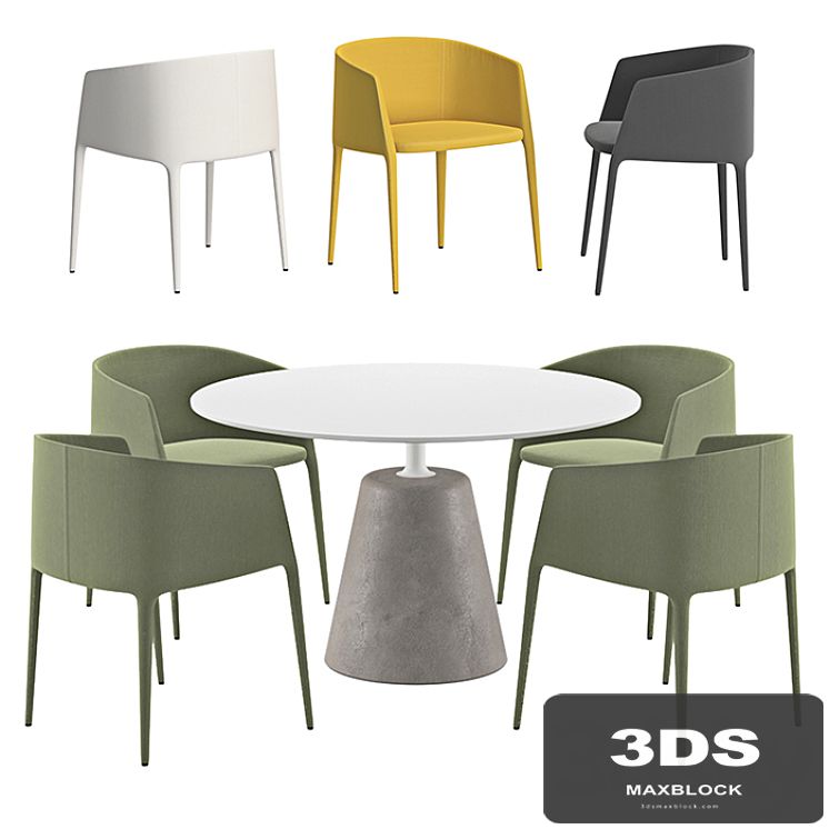 MDF Italia - Achille Armchair And Rock Table