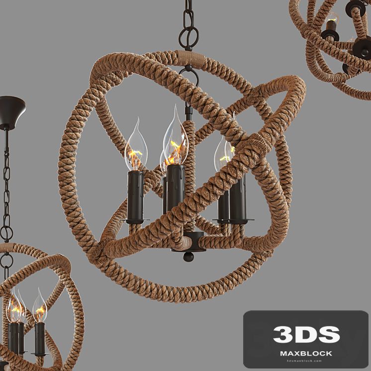 Tomshine Pendant Lights rope 5 \ Rope LOFT1194-5