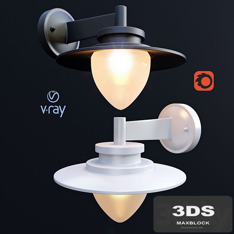 SESMA, outdoor lighting, wall lamps from the company LUCIDE, Belgium.