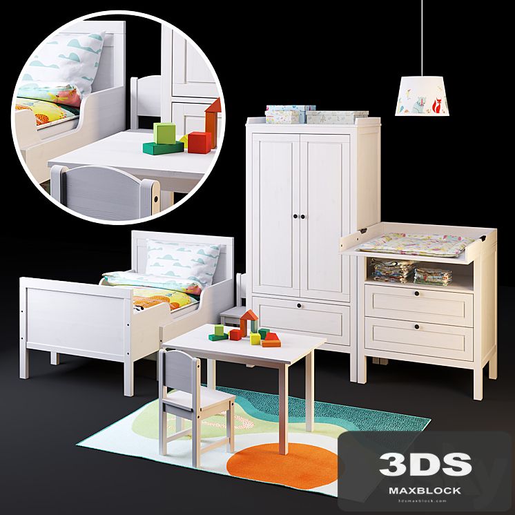 A set of furniture SUNDVIK from IKEA for children