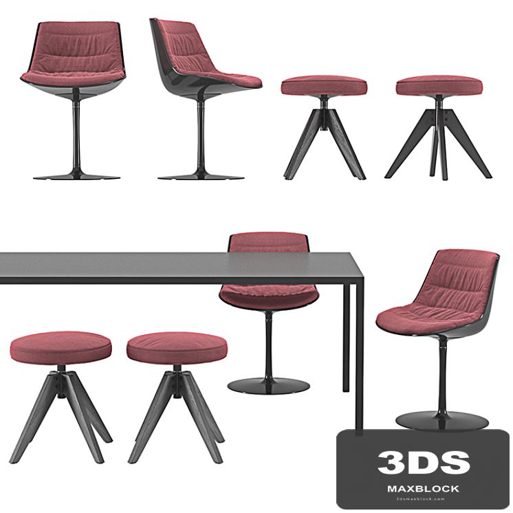 MDF Italia - Flow Chairs and Tense Table