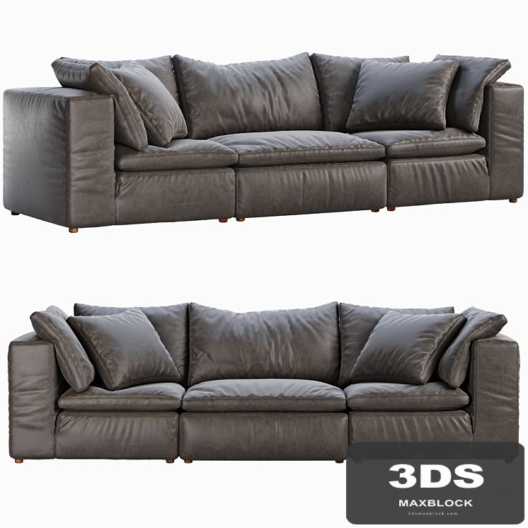 RH Cloud Modular Leather Sofa