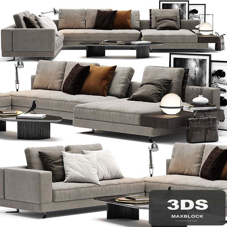 Minotti White Sofa