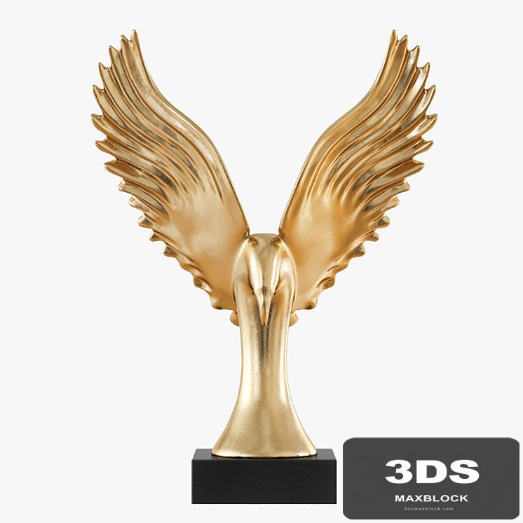 Figurine Gold Eagle Wing