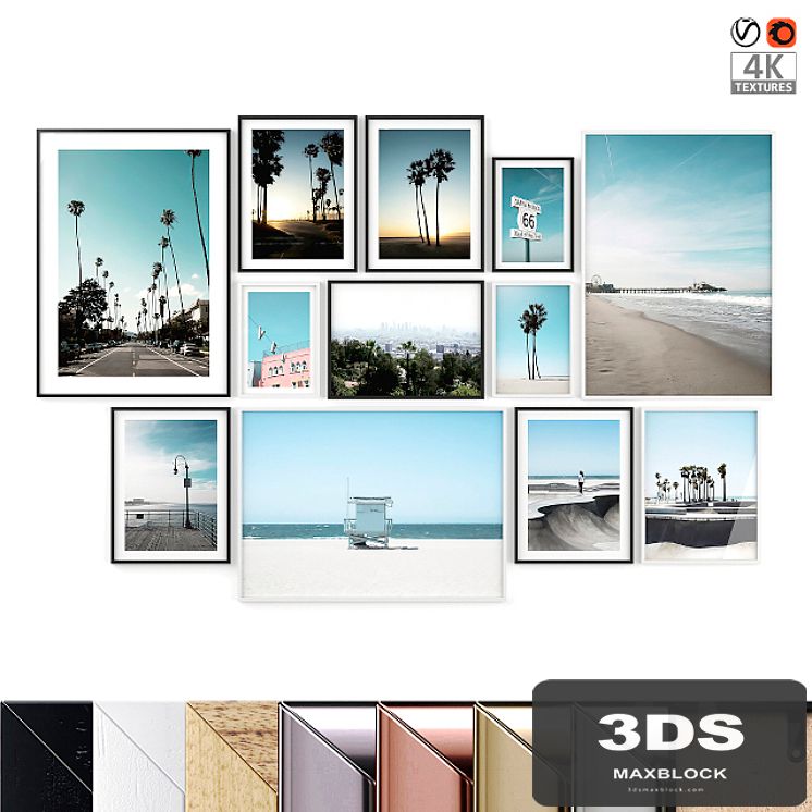 Poster Set "Beach Palms"