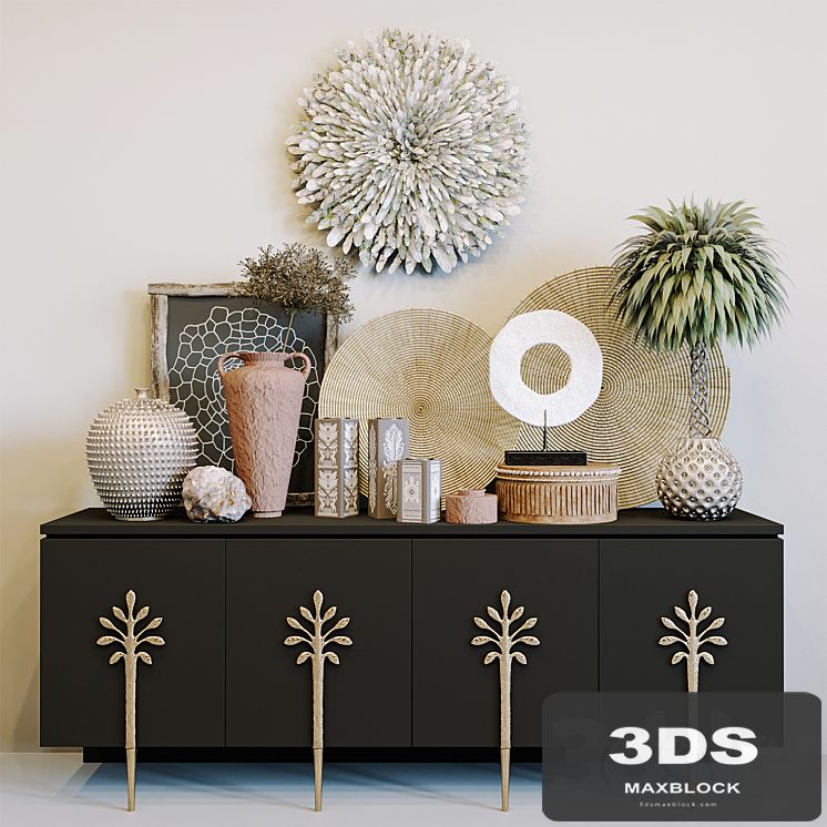 Ambella Sapling cabinet + ethnic decorative set
