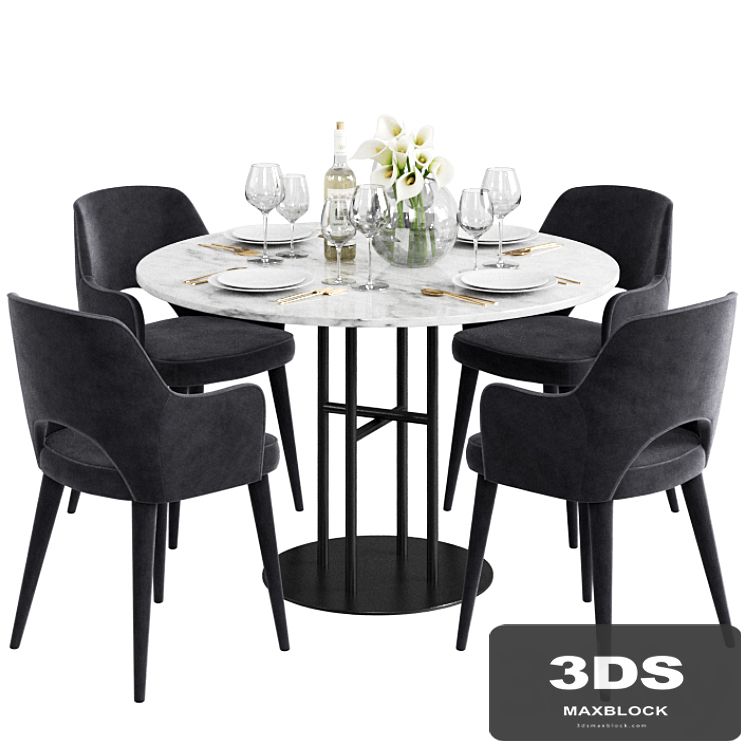 Coco Republic Flex Dining Table & Astor Carver Dining Chair