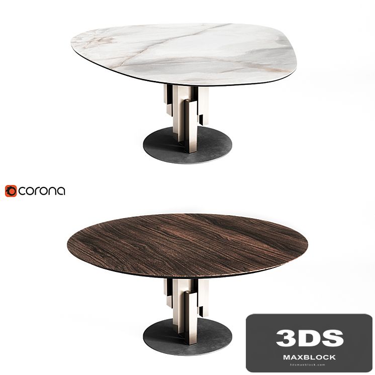 Cattelan Italia Skyline Keramik & Wood Round Full Set