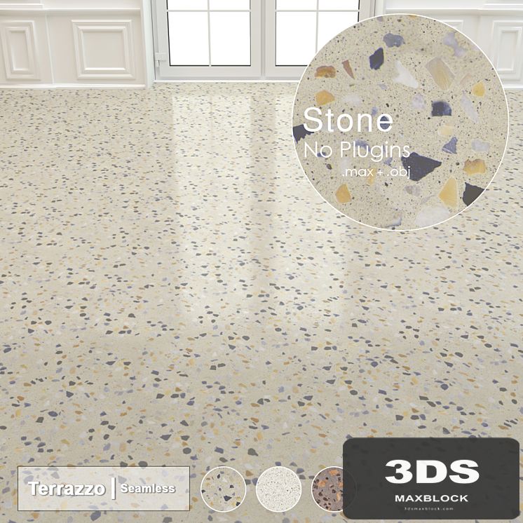 Seamless Terrazzo Stone 006