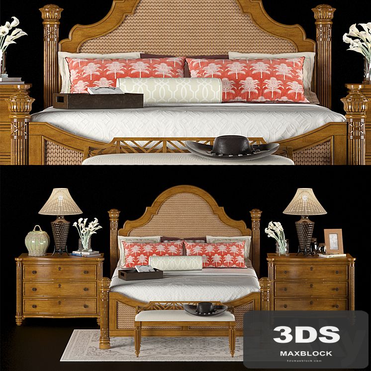 LEXINGTON HOME BRANDS ISLAND ESTATE BY TOMMY BAHAMA HOME ROUND HILL BED