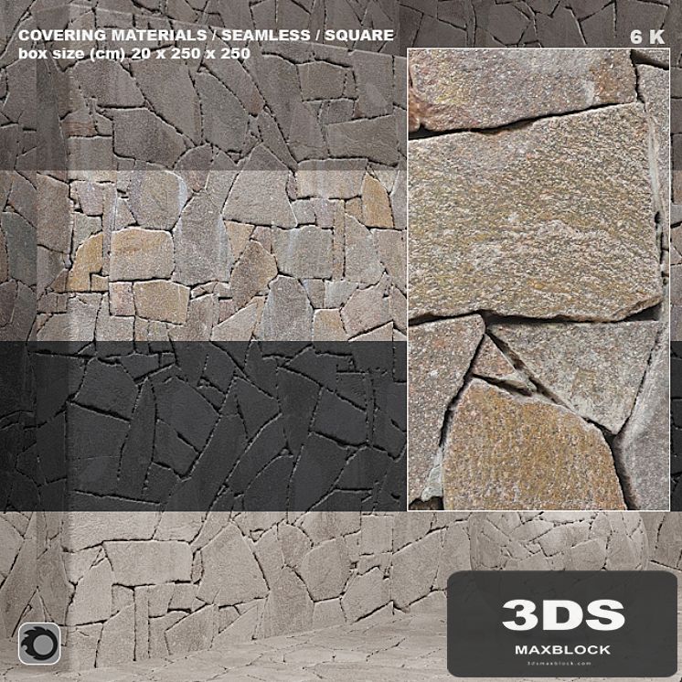 Material (seamless) - stone, panel set 84
