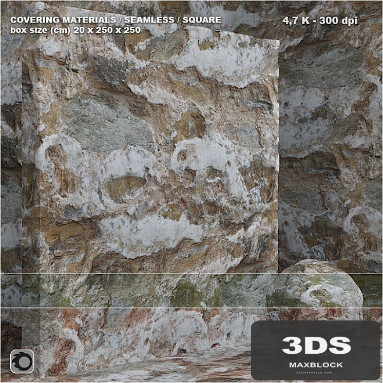 Material (seamless) - stone, plaster set 87