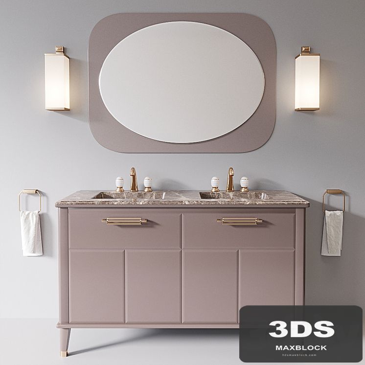 Riviere Cappuccino Emperador Dark Bathroom set by Oasis Group