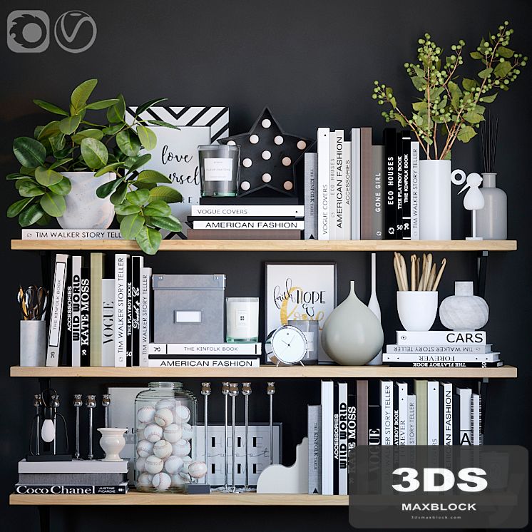 Black and white decor set 5
