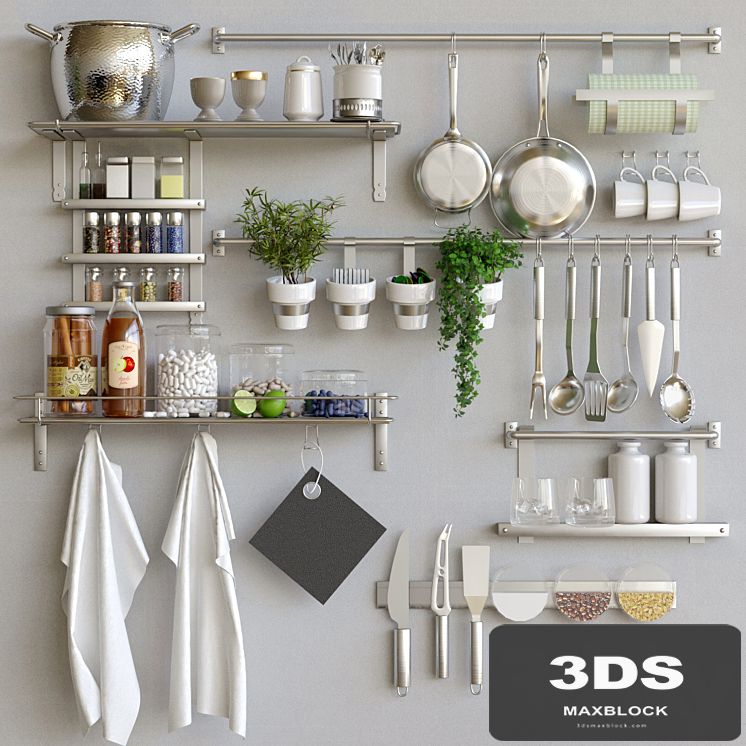 Kitchen utensils with spices, cutlery 2