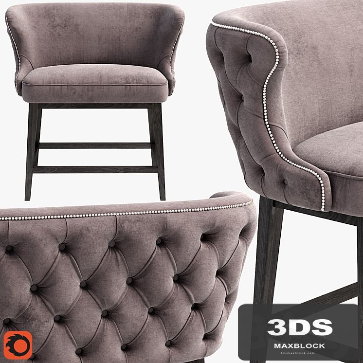 Belair Tufted Bar Stool Bench