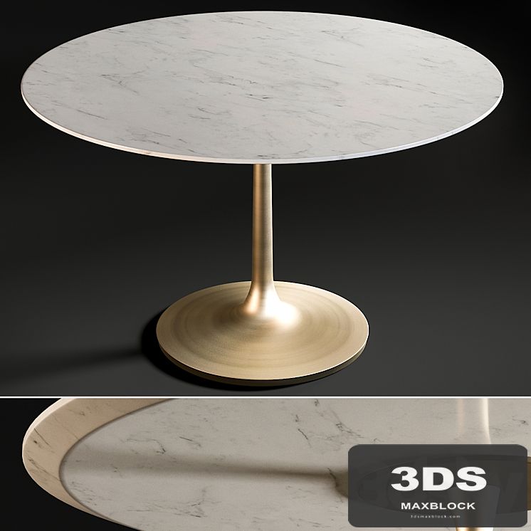 Nero White Marble Dining Table