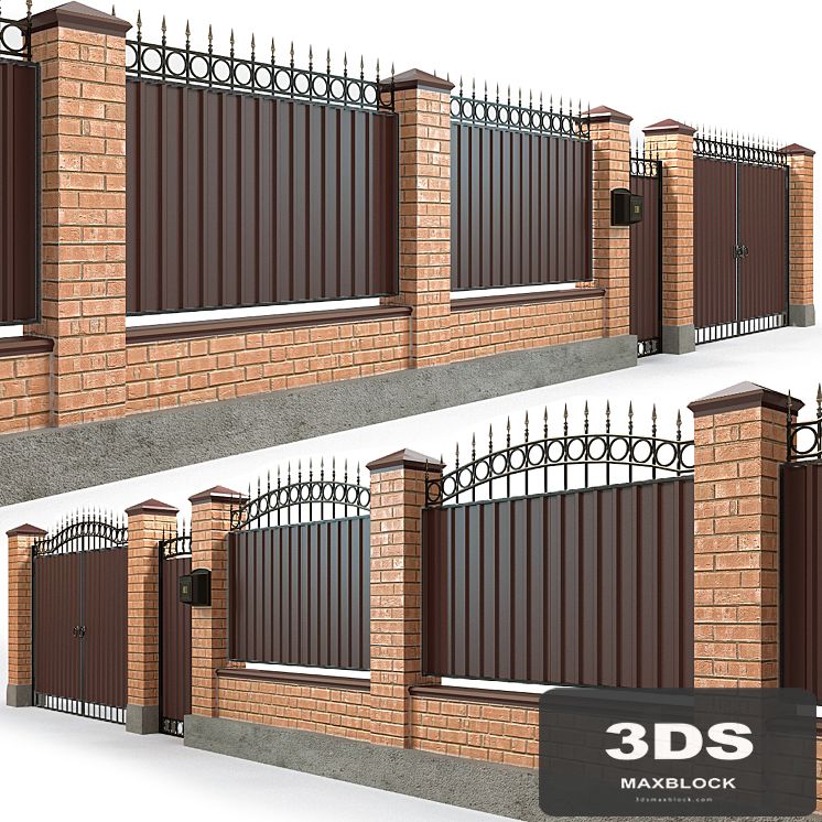 Fence with gate and wicket 5