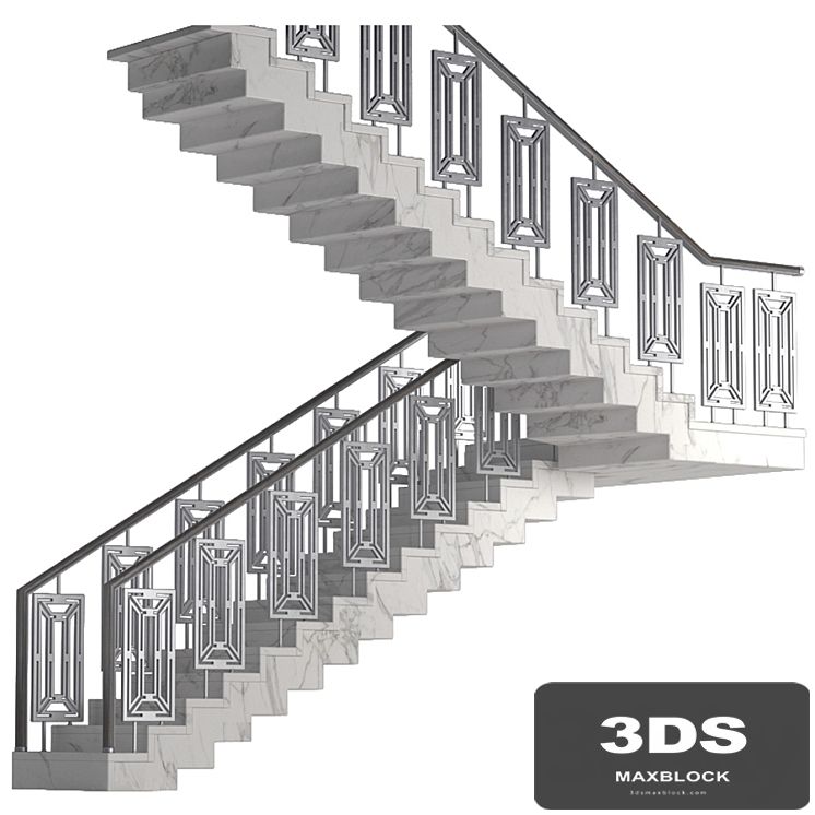 Art Deco marble stairs