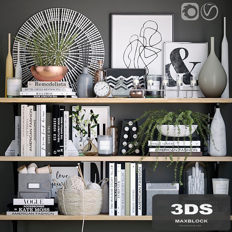Black and white decor set 6