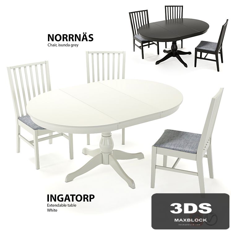 Table and chairs IKEA INGATORP