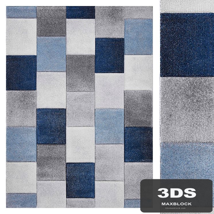 Carpet Think Rugs Brooklyn 21830 Gray / Blue