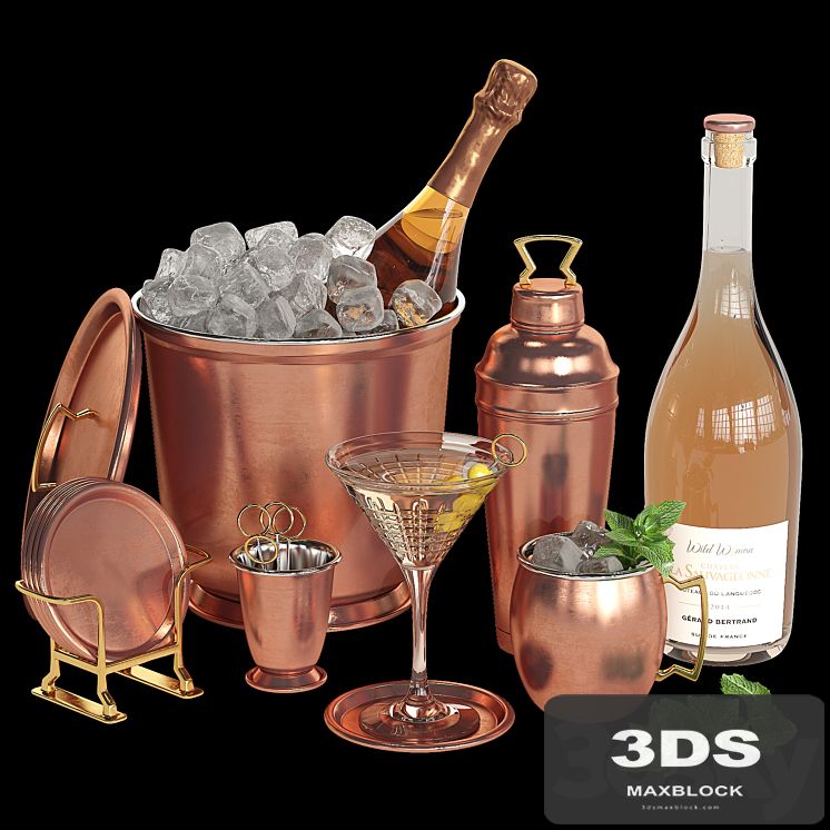 Potterybarn copper bar accessories
