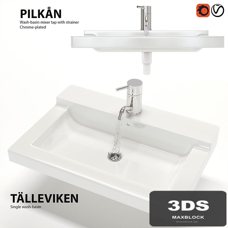 Mixer and sink TELLEVIKEN and PILKON