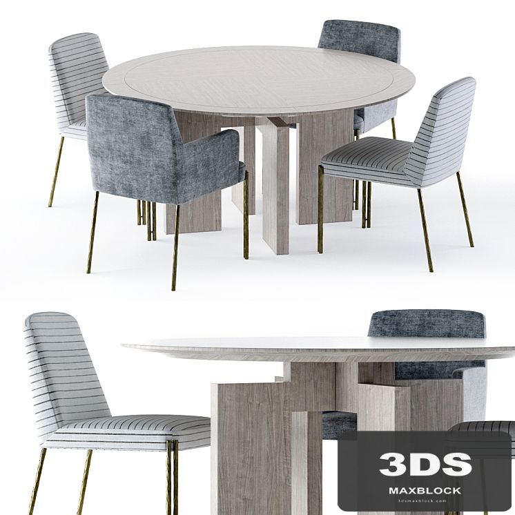 Kelly Wearstler Ida Table and Melange Chair