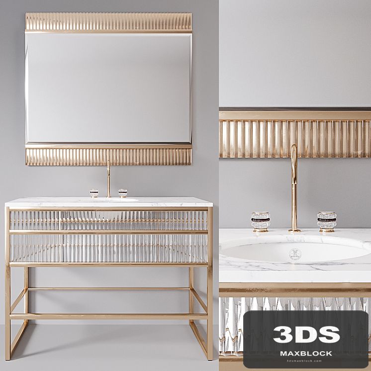 Academy white marble Console by Oasis Group