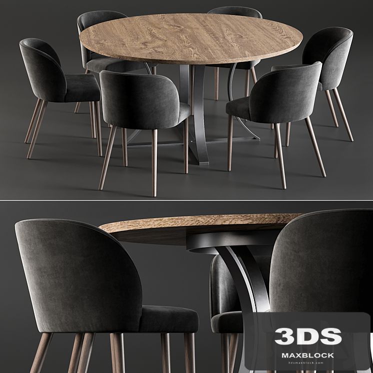 Dining Table Gage And Chair Camilie