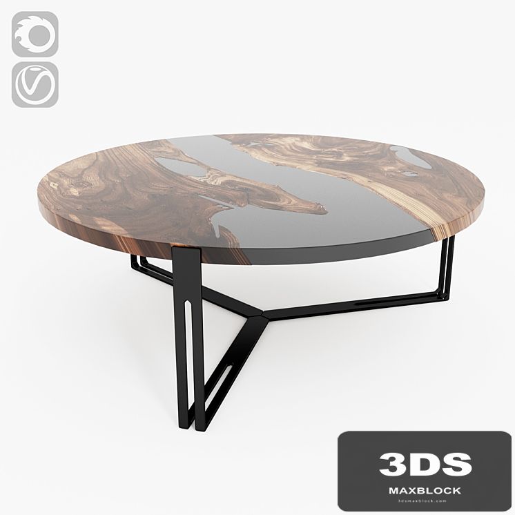 Wood slab table