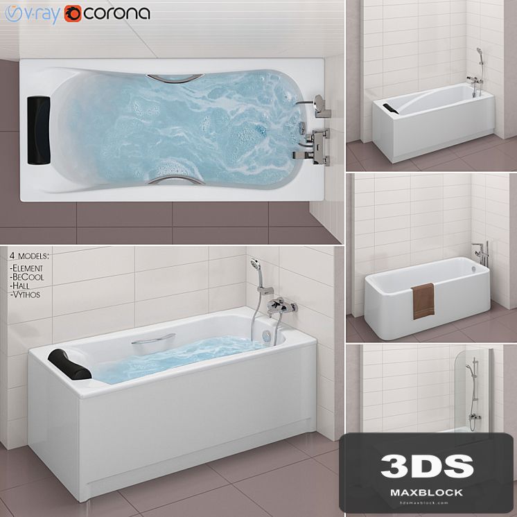 Bath set Roca set 31 (Element, BeCool, Hall, Vythos)